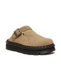 The Dr Martens Womens Zebzag Suede Casual Slingback Platform Mules in Savannah Tan
