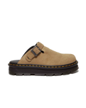 The Dr Martens Womens Zebzag Suede Casual Slingback Platform Mules in Savannah Tan