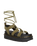 The Dr Martens Womens Nartilla Tumbled Nubuck Lace Up Gladiator Sandals in Muted Olive