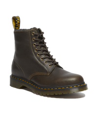 The Dr Martens Mens 1460 WL Grizzly Boots in Olive