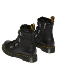 1460 Faux Fur Lined Lace to Toe Boots in Black