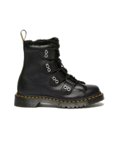 1460 Faux Fur Lined Lace to Toe Boots in Black