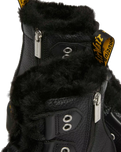 1460 Faux Fur Lined Lace to Toe Boots in Black