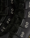 1460 Faux Fur Lined Lace to Toe Boots in Black