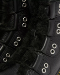 1460 Faux Fur Lined Lace to Toe Boots in Black