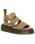 The Dr Martens Womens Gryphon Tumbled Nubuck Leather Platform Sandals in Savannah Tan