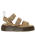 The Dr Martens Womens Gryphon Tumbled Nubuck Leather Platform Sandals in Savannah Tan