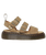 The Dr Martens Womens Gryphon Tumbled Nubuck Leather Platform Sandals in Savannah Tan
