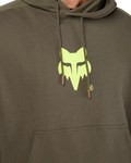 Elevated Oversized Pullover Hoodie in Military Green