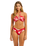 The Seafolly Womens Mayflower Halter Bandeau Bikini Top in Cosmo Red