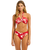 The Seafolly Womens Mayflower Halter Bandeau Bikini Top in Cosmo Red