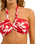 The Seafolly Womens Mayflower Halter Bandeau Bikini Top in Cosmo Red