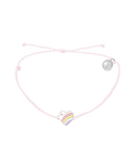 The Pura Vida Pastel Vintage Heart Bracelet in Baby Pink