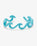The Pura Vida Enamel Delicate Wave Toe Ring in Turquoise