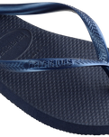 The Havaianas Womens Slim Flip Flops in Navy Blue