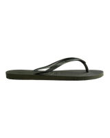 Slim Flip Flops in Green Olive