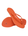 Slim Flip Flops in Sunset Orange
