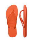 Slim Flip Flops in Sunset Orange