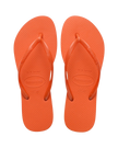 Slim Flip Flops in Sunset Orange