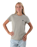 The Born by the Sea Womens Beach Club T-Shirt in Eucalyptus