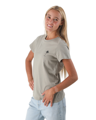 The Born by the Sea Womens Beach Club T-Shirt in Eucalyptus