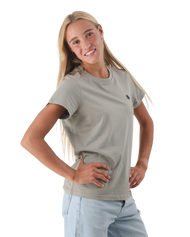 The Born by the Sea Womens Beach Club T-Shirt in Eucalyptus