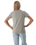 The Born by the Sea Womens Mandala Heart T-Shirt in Eucalyptus