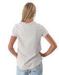 The Born by the Sea Womens Hibiscus T-Shirt in Bone