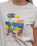The Born by the Sea Womens Postcard T-Shirt in Bone