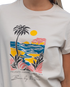 The Born by the Sea Womens Postcard T-Shirt in Bone