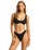 The Seafolly Womens Sea Dive High Cut Bikini Bottoms in Black