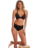The Seafolly Womens Collective Gathered Front Retro Bikini Bottoms in Black