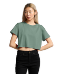 The AS Colour Womens Crop T-Shirt in Mineral