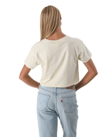 The Born by the Sea Womens Golden Hour Crop T-Shirt in Butter