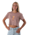 The Born by the Sea Womens Golden Hour Crop T-Shirt in Hazy Pink