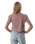 The Born by the Sea Womens Golden Hour Crop T-Shirt in Hazy Pink