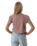 The Born by the Sea Womens Golden Hour Crop T-Shirt in Hazy Pink