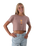 The Born by the Sea Womens Golden Hour Crop T-Shirt in Hazy Pink