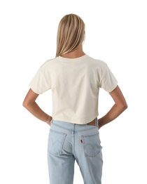 The Born by the Sea Womens Flower Market Crop T-Shirt in Butter