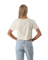 The Born by the Sea Womens Flower Market Crop T-Shirt in Butter