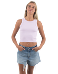The Born by the Sea Womens Crop Vest in Orchid