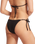 The Seafolly Womens Sea Dive Tie Side Rio Bikini Bottoms in Black