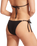 The Seafolly Womens Sea Dive Tie Side Rio Bikini Bottoms in Black