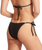 The Seafolly Womens Sea Dive Tie Side Rio Bikini Bottoms in Black