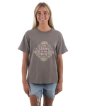 The Born by the Sea Womens Sun Is T-Shirt in Faded Grey