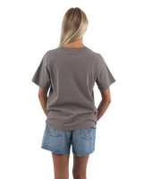 The Born by the Sea Womens Sun Is T-Shirt in Faded Grey