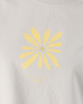 Daisy Crop T-Shirt in Faded Bone