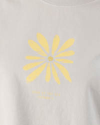 Daisy Crop T-Shirt in Faded Bone