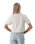 The Born by the Sea Womens Daisy Crop T-Shirt in Faded Bone