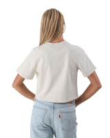 The Born by the Sea Womens Daisy Crop T-Shirt in Faded Bone